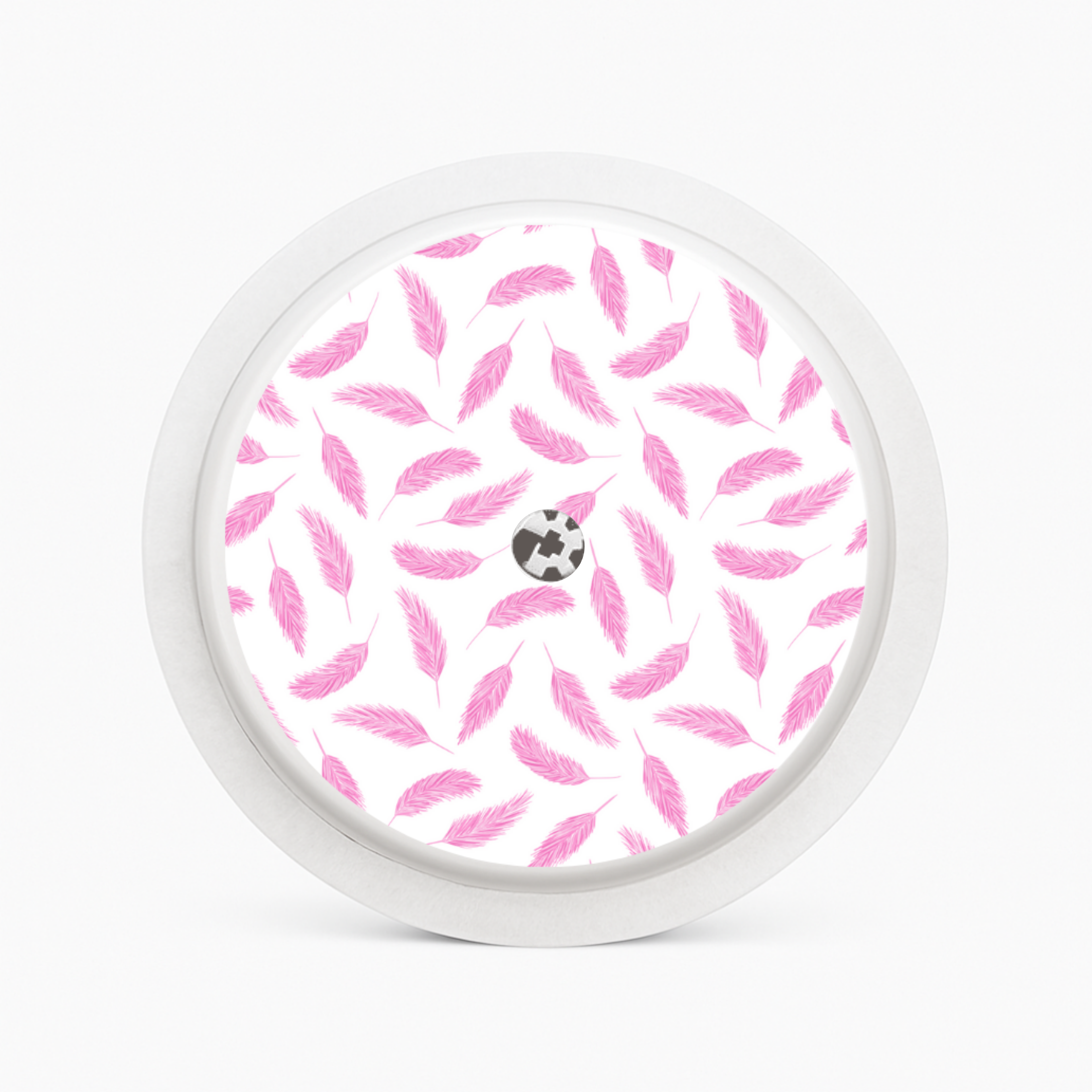 Pink Feathers - Libre Freestyle 1&2 Sensor Sticker
